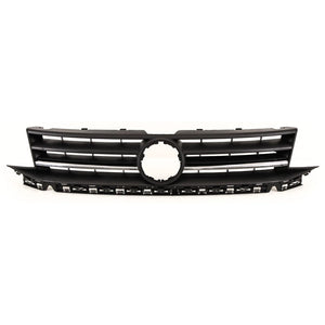 Fits Vw Caddy 2015-2021 Front Bumper Main Grille Mat Black Textured With Chrome Moulding
