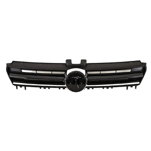 Fits VW Golf Mk7 2013- 2017 Front Bumper Main Grille Black With Chrome Moulding