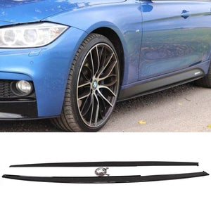 Fits BMW 3 Series F30 F31 Side Skirt Extension Blades Gloss Black