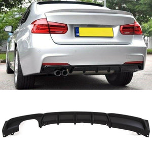 Fits BMW 3 Series F30 F31 Rear Diffuser Twin Exhaust Mat Black