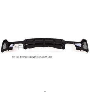 Fits BMW 4 Series F32 F33 F36 Rear Diffuser Quad Exhaust Gloss Black