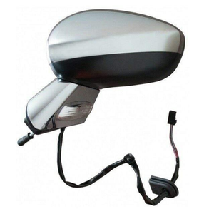 Fits Citroen C3 2010-2016 Door Wing Mirror Electric Chrome Cover & Base Indicator Passenger Side