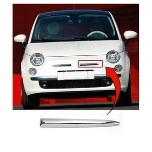 Fits Fiat 500 2008-2015 Front Bumper Upper Moulding Chrome Passenger Side