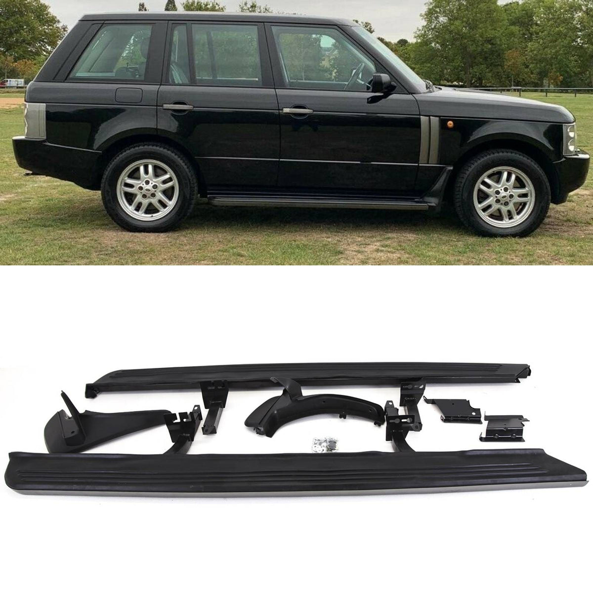 Fits Range Rover L322 Vogue 2004 2012 Running Boards Side Steps Black