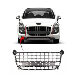 Fits Peugeot 3008 2009-2013 Front Bumper Grille Upper Section Chrome/Black