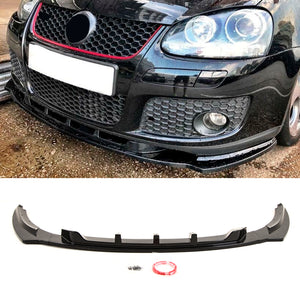 Fits VW Golf MK5 GTI GT TDI 2004-2009 Front Lip Splitter Spoiler Gloss Black