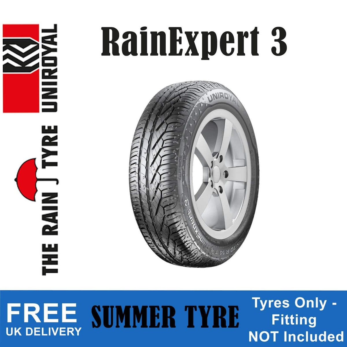 155 70 R13 Uniroyal Tyre155 70 13 75T Rainexpert3 Summer EB 70Db x1