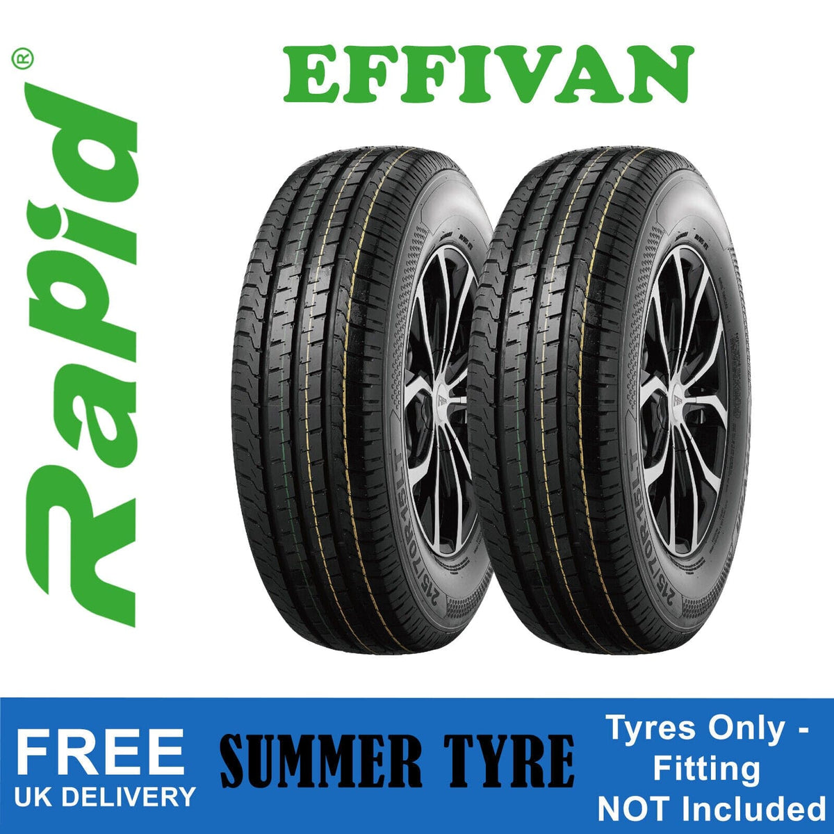 155 R13 Rapid Tyres 155R13C Effivan High Quality Van Trailer C 85 83S EC x2