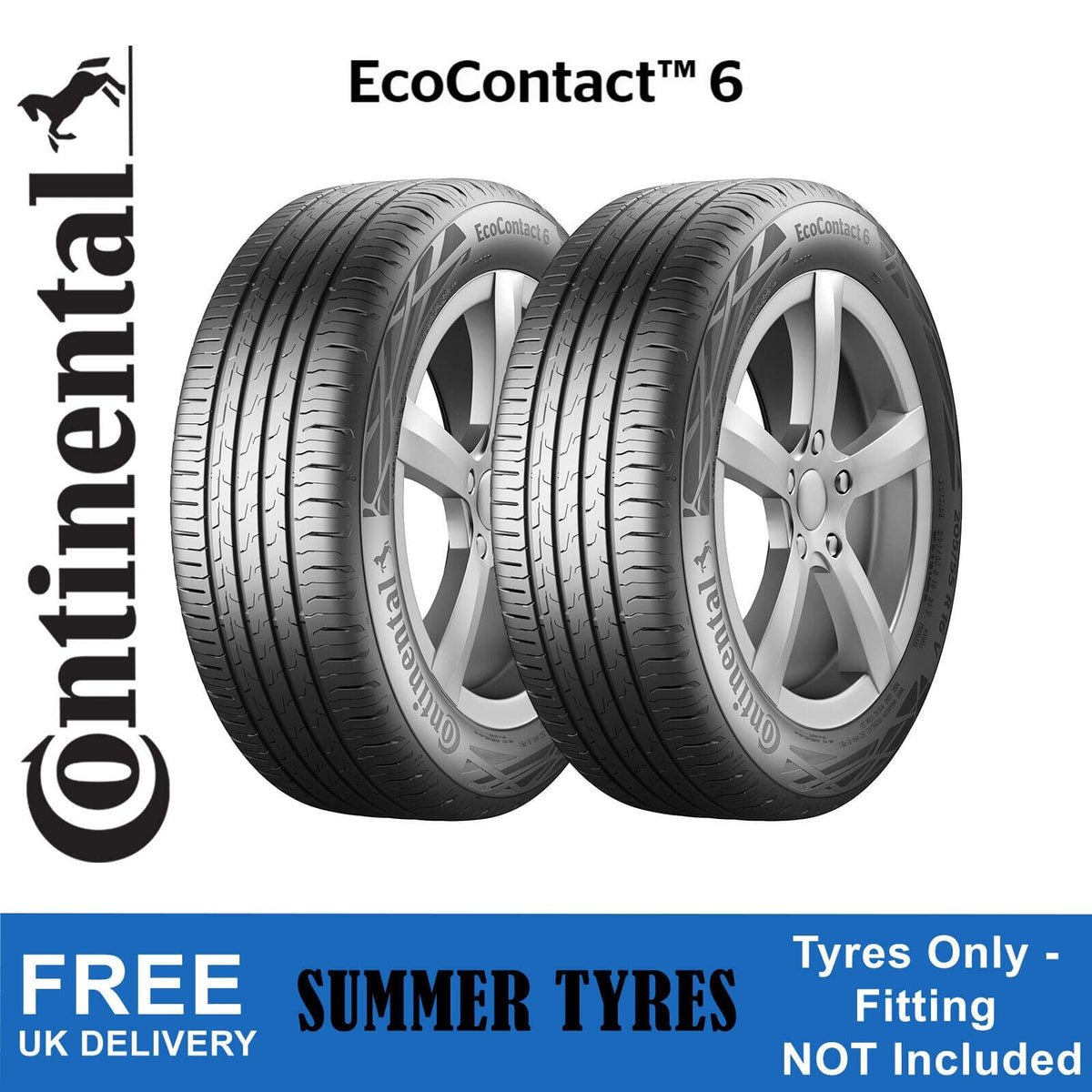 155 80 R13 Continental Tyres 155 80 13 79T Ecocontact 6 Summer CB Rated 70Db x2