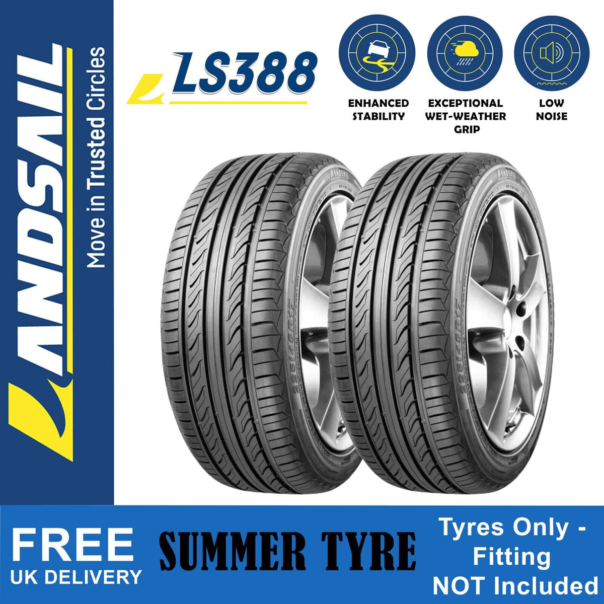 165 70 R13 Landsail Tyres 165 70 13 79H LS388 Summer EB Rated 69Db