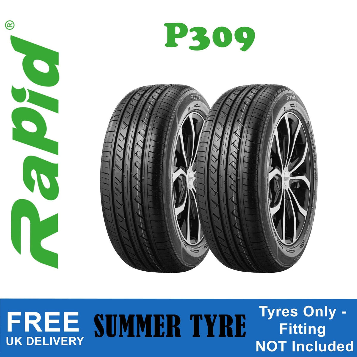 185 70 R13 Rapid Tyres 18570R13 P309 High Mileage 86T CC Rated