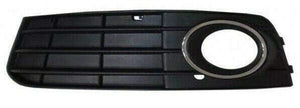 Fits Audi A4 2008-2011 Front Bumper Fog Grille With Fog Hole Chrome Moulding Passenger Side
