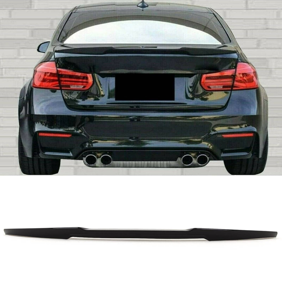 BMW F30 3 Series M4 Style Boot Spoiler Gloss Black 2012+ - Spares