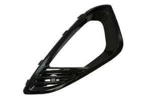 Fits Ford Fiesta Mk8 2017- Front Bumper Fog Grille With Fog Lamp Hole Painted Black Passenger Side