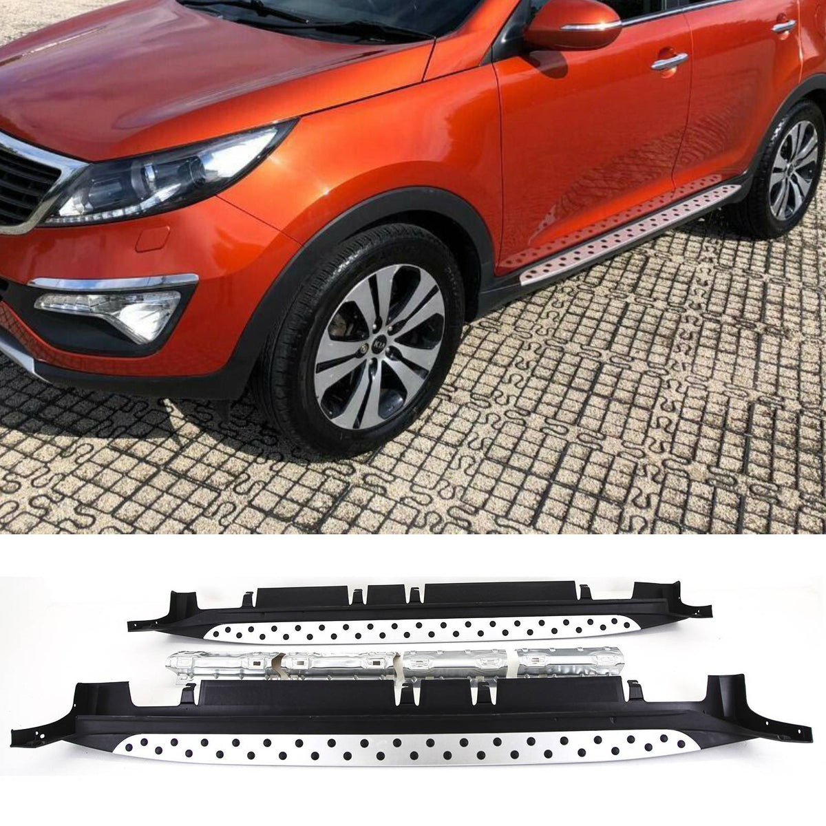 Fits Kia Sportage SL 2010 2015 Running Boards Side Steps