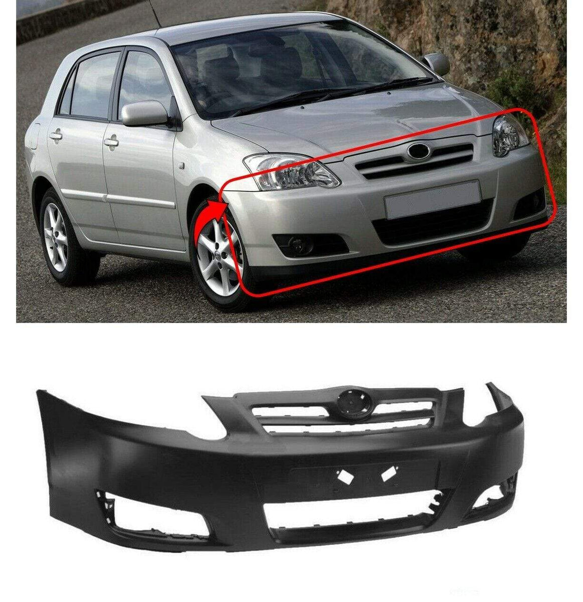 Toyota Corolla Hatchback 2004 2007 Front Bumper 3 5 Dr Not Primed