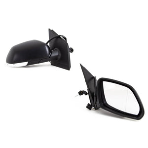 Fits VW Polo 2005-2009 Door Wing Mirror Manual With Indicator Black Driver Side