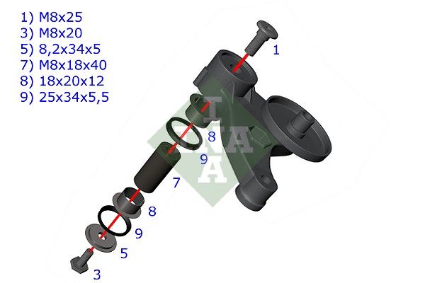 INA Drive Belt Tensioner Repair Kit 533011710 - image 3