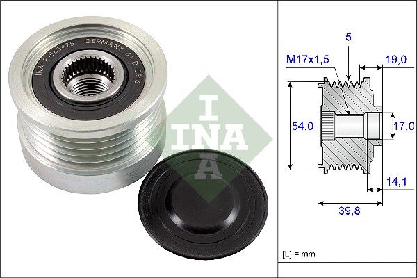 INA Overrunning Alternator Pulley 535022110 - image 2