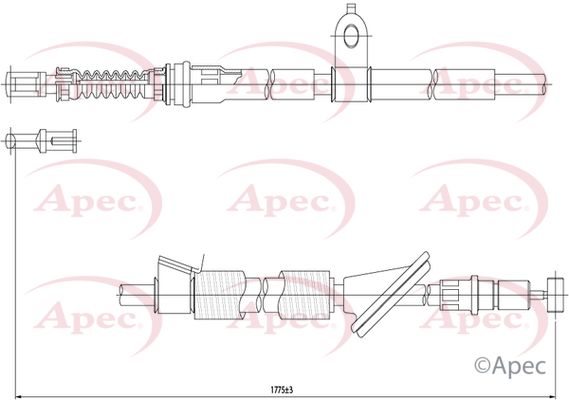 Apec Handbrake Cable CAB1343 - image 2