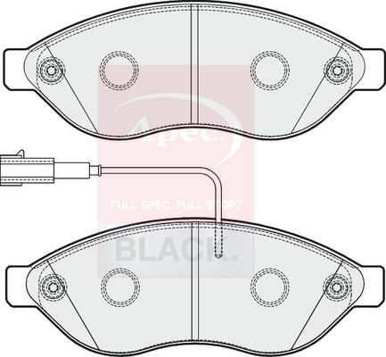 Apec Brake Pads Set PAD1858B - image 2