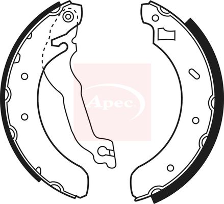 Apec Brake Shoes Set SHU493 - image 2