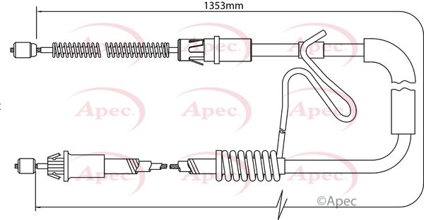 Apec Handbrake Cable CAB1174 - image 2