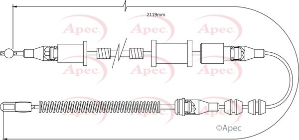 Apec Handbrake Cable CAB1484 - image 2