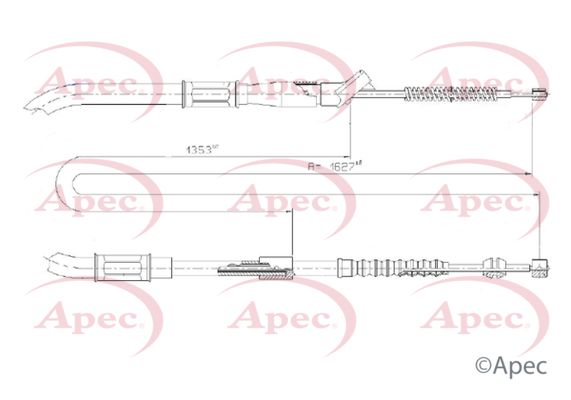 Apec Handbrake Cable CAB1686 - image 2