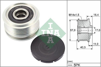 INA Overrunning Alternator Pulley 535029510