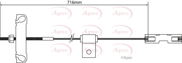 Apec Handbrake Cable CAB1183 - image 2