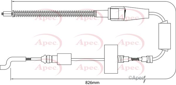 Apec Handbrake Cable CAB1519 - image 2