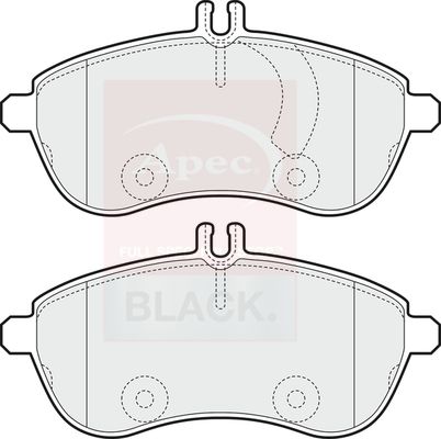 Apec Brake Pads Set PAD1565B - image 2