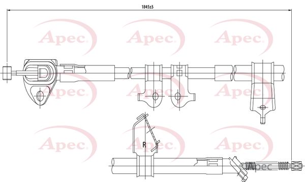 Apec Handbrake Cable CAB1161 - image 2