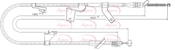 Apec Handbrake Cable CAB1781 - image 2