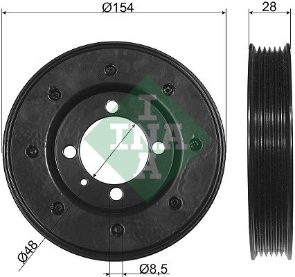INA Crankshaft Pulley (tvd) 544008110 - image 2