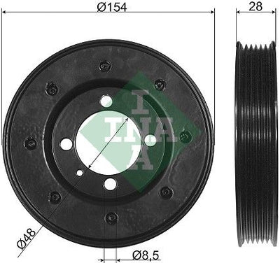 INA Crankshaft Pulley (tvd) 544008110