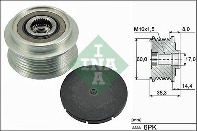 INA Overrunning Alternator Pulley 535028910