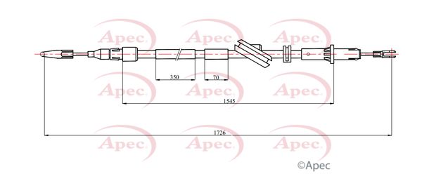 Apec Handbrake Cable CAB1748 - image 2