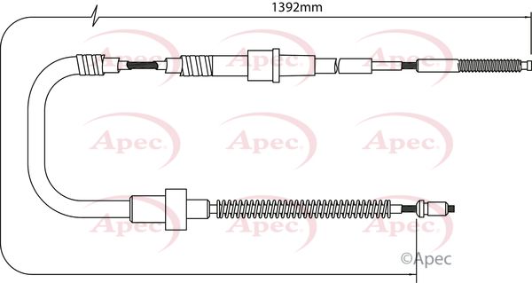Apec Handbrake Cable CAB1528 - image 2
