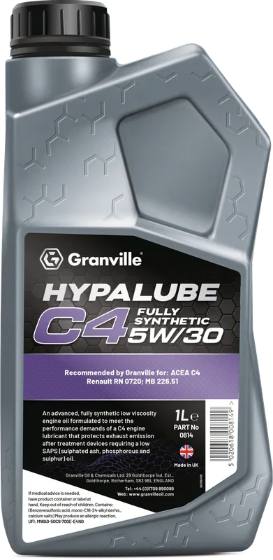 Granville Oil Hypalube C4 5W30 1L 0814 - image 2
