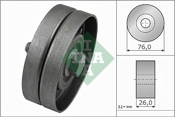 INA Drive Belt Deflection Guide Pulley 532032630 - image 2