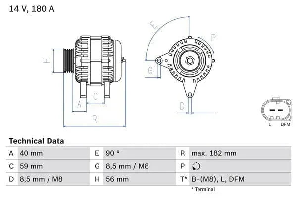 Bosch Alternator 0986045340 - image 2