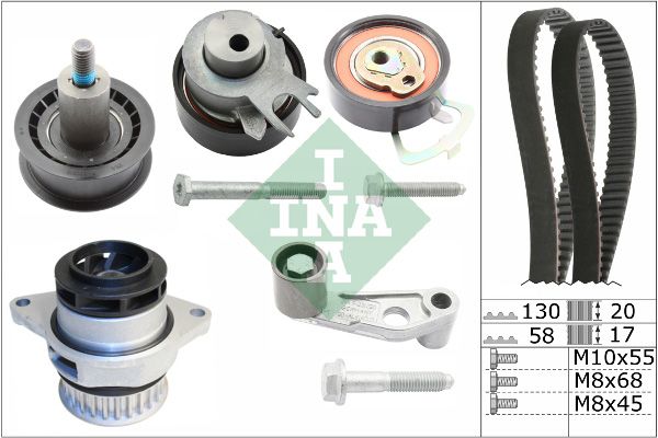 INA Timing Belt Kit & Water Pump 530008930 - image 2