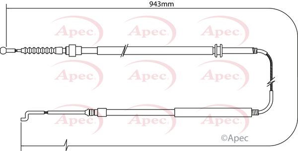 Apec Handbrake Cable CAB1520 - image 2