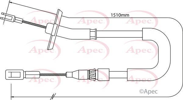 Apec Handbrake Cable CAB1284 - image 2
