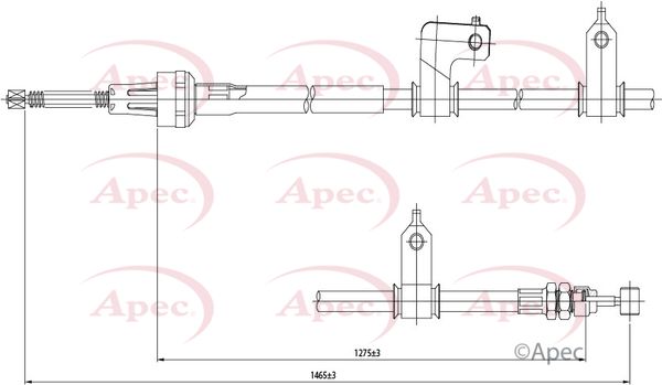 Apec Handbrake Cable CAB1566 - image 2
