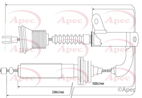 Apec Handbrake Cable CAB1504 - image 2