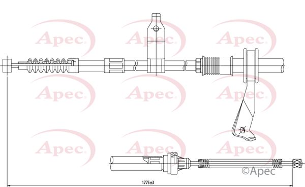 Apec Handbrake Cable CAB1419 - image 2