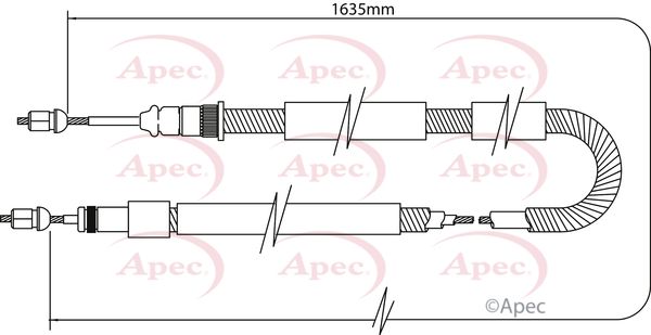 Apec Handbrake Cable CAB1078 - image 2